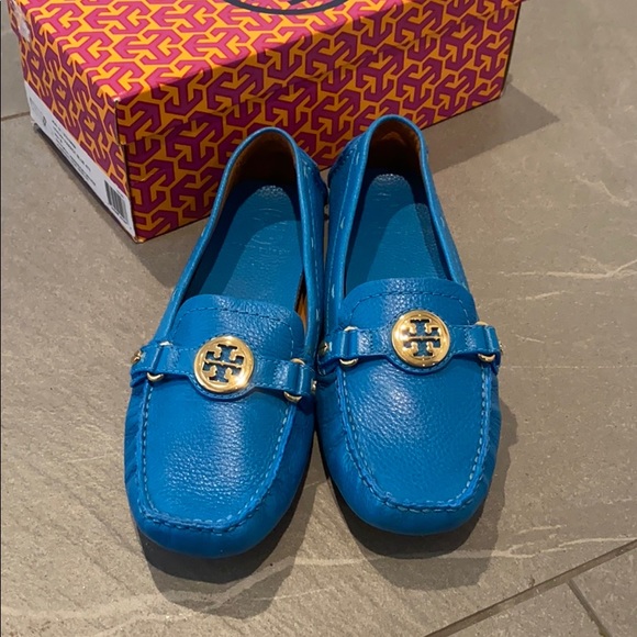 Tory Burch Shoes - Parrot blue Tory Burch Harrison driver shoe. NWT